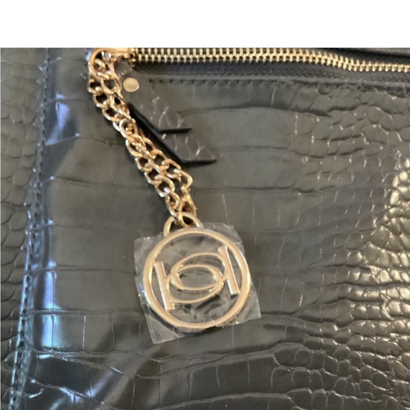 Bebe Dark Gray Rena Croco Backpack - Picture 4 of 8